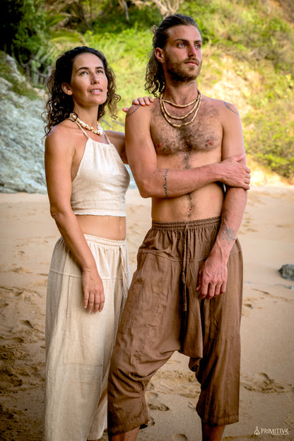 3/4 Harem-Hosen ⋙ Handgewebte Khadi-Baumwolle