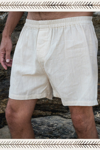 Boxershorts ⋙ Handgewebte Khadi-Baumwolle