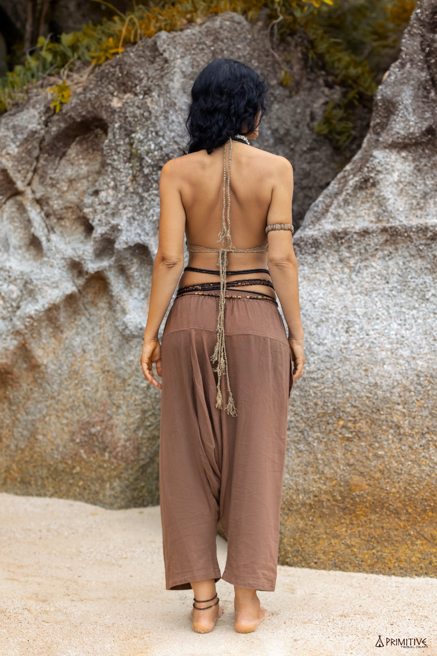 Nomad Spirit Outfit ⋙⋘ Knitted Beach Top + 3/4 Harem Pants