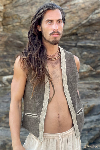 Aguila Vest ⋙⋘ Handwoven Hemp Wool