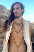 מחרוזת מאלה (Mala) מזרעי רודראקשה (Rudraksha) גדולים