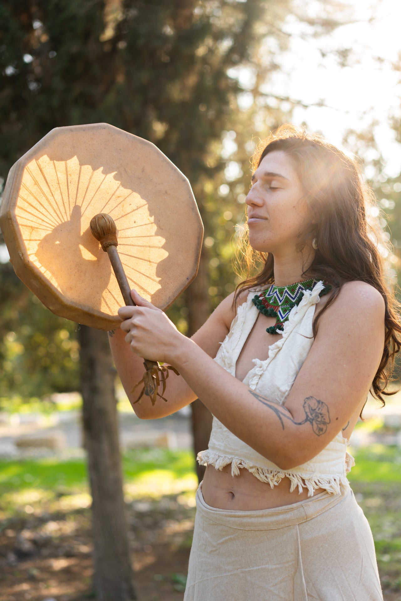 Triangles Halter Top ⋙ Natural Khadi Cotton