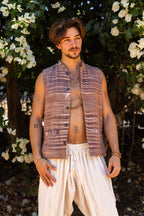 Khadi Cotton Vest with Collar