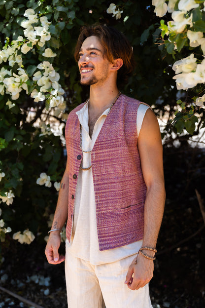 Erdige Khadi Baumwolle Herren Weste