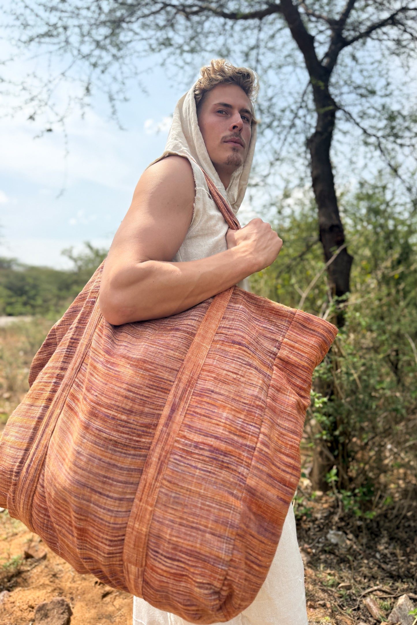 Huge Khadi Bag ~ Handloom Khadi Cotton