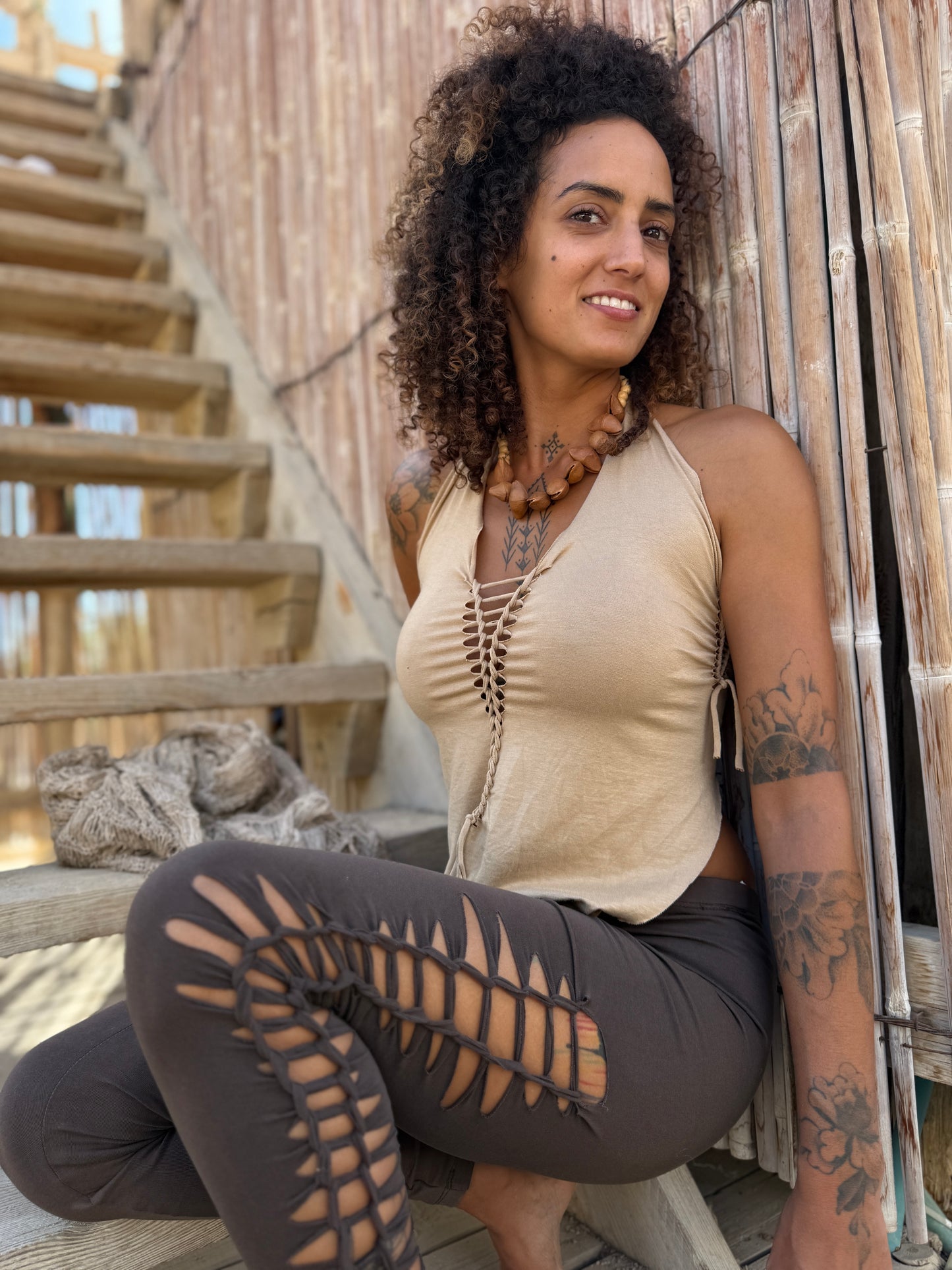 VERKAUF - Cut Pixie Leggings ⋙⋘ Bio-Baumwolle . 1+1 gratis .