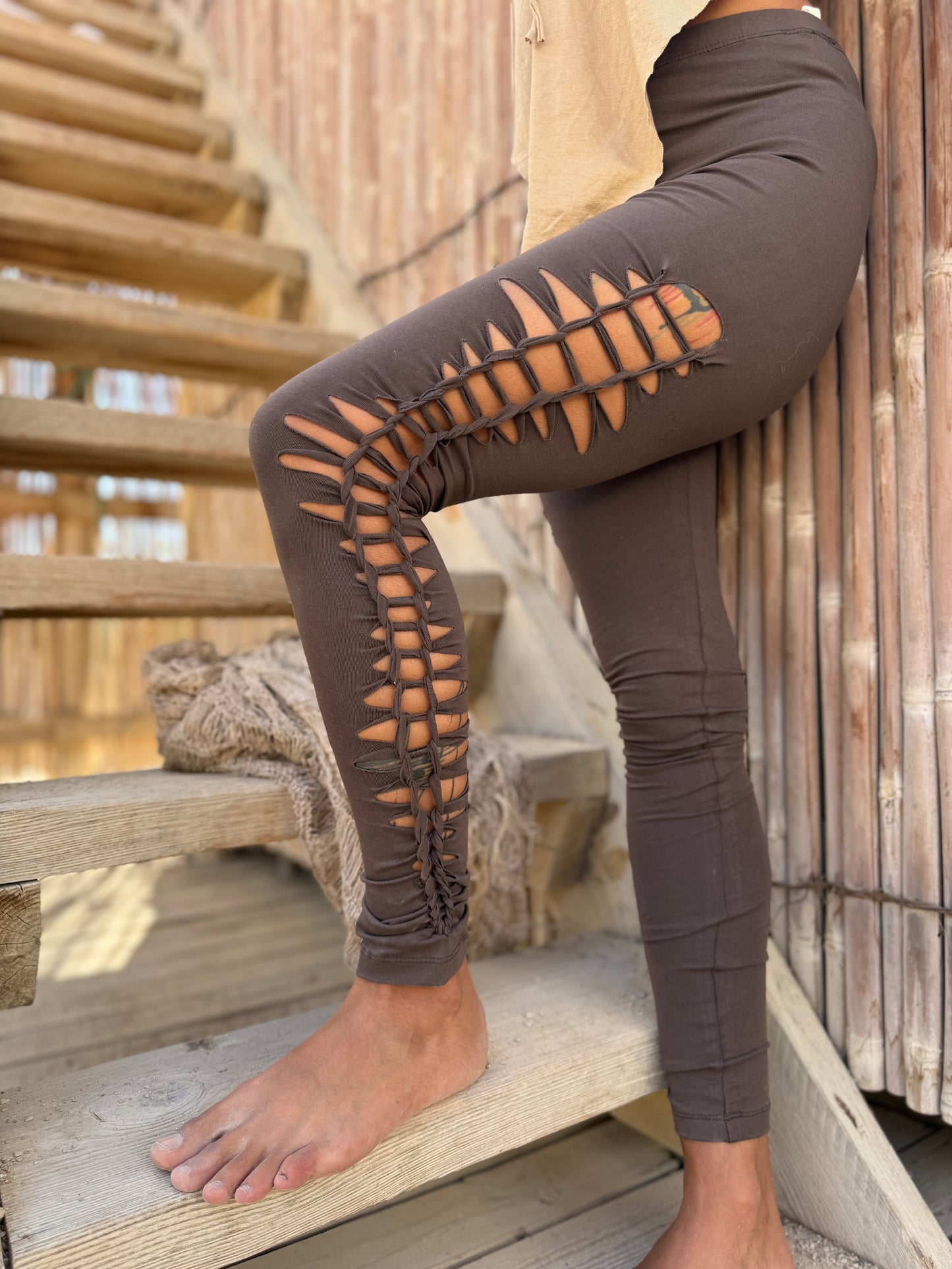 VERKAUF - Cut Pixie Leggings ⋙⋘ Bio-Baumwolle . 1+1 gratis .