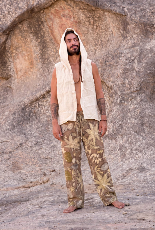 Brown Straight Pants ~ Botanical Dye Collection