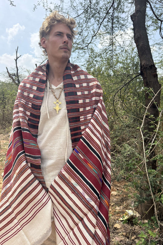 Traditional Rajasthani Pattu Shawl ⋙ Pure Handwoven Wool