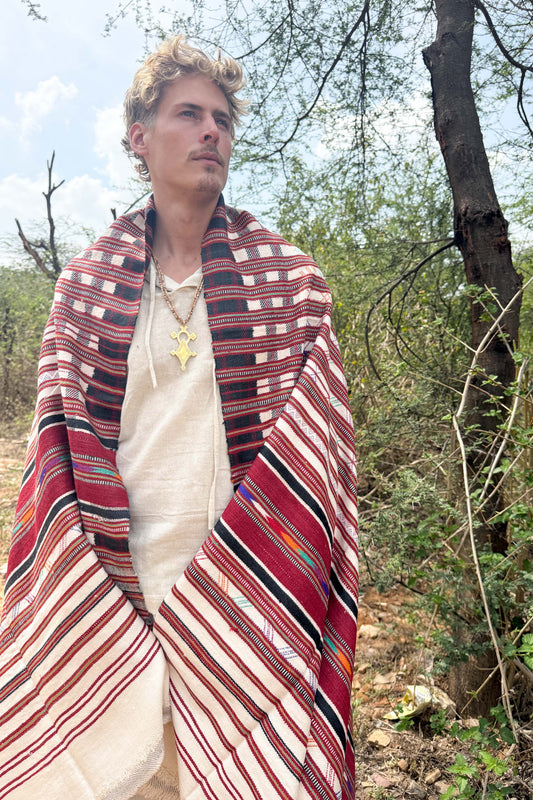 Traditional Rajasthani Pattu Shawl ⋙ Pure Handwoven Wool