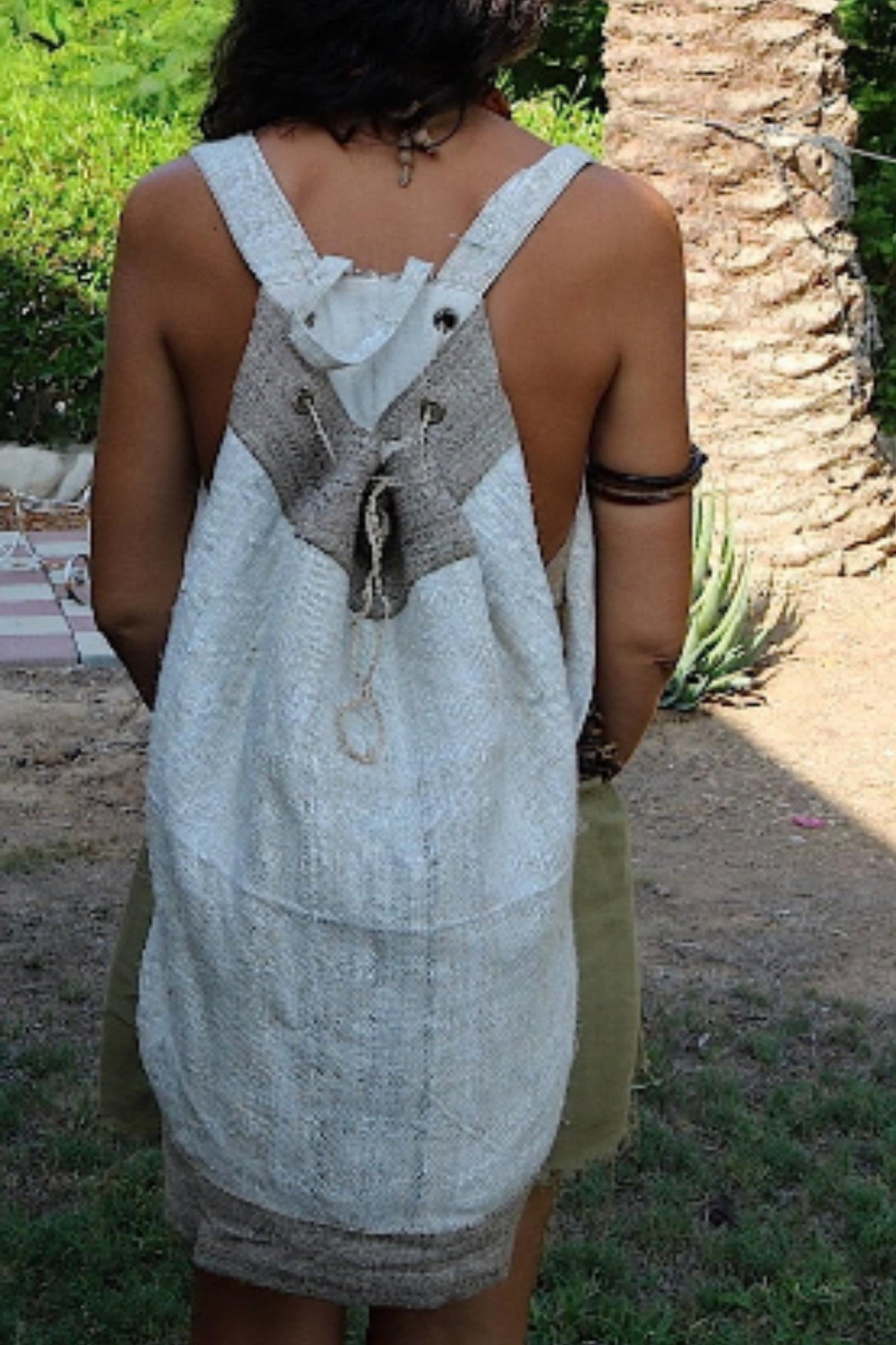 Hemp and Nettle Round Backpack