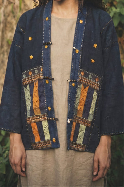 Tribal Vietnamese Jacket ~⋙⋘~ Handwoven Hemp