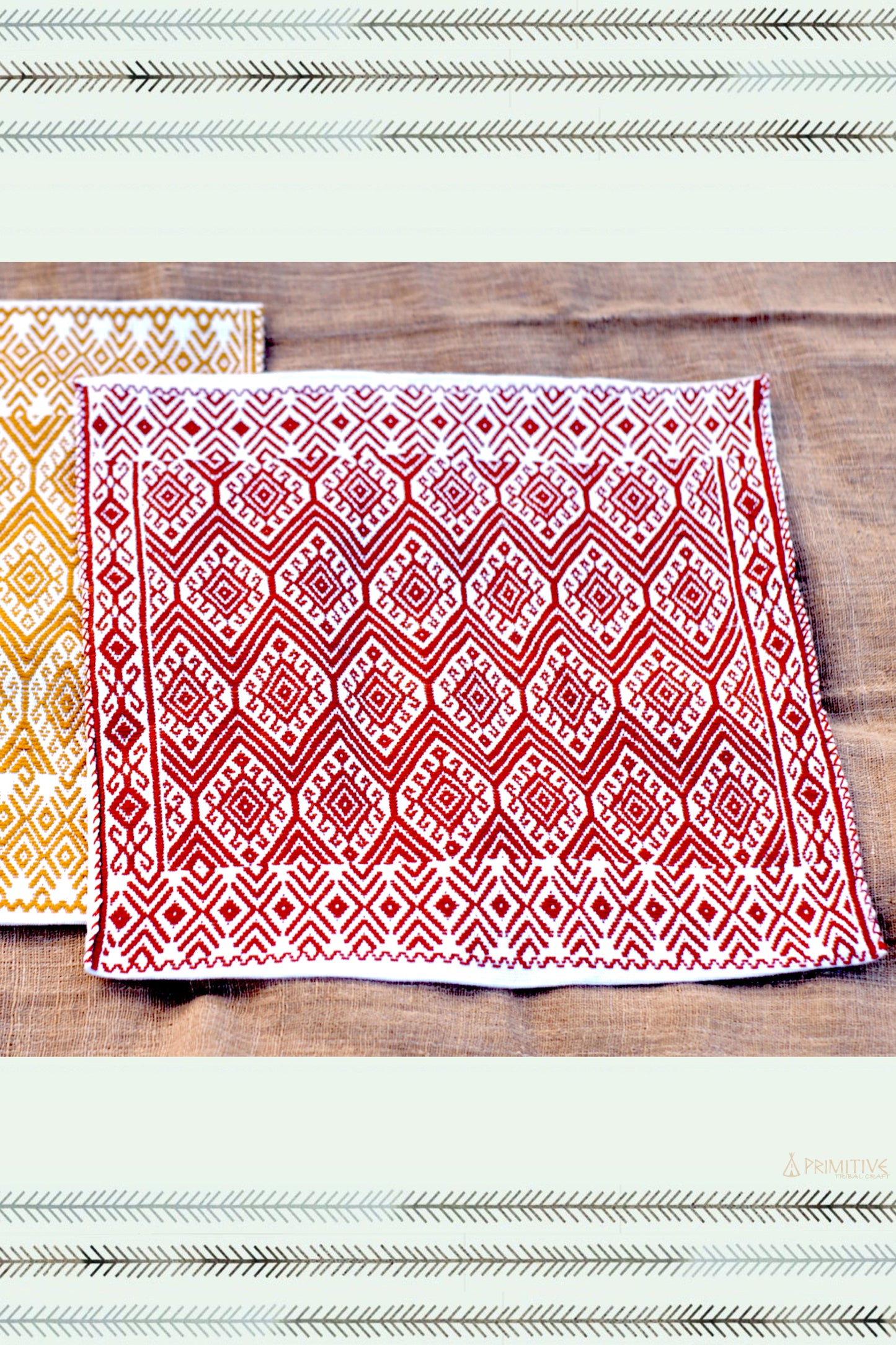 Tribal Weave Pillow Case ⫸ handloom cotton