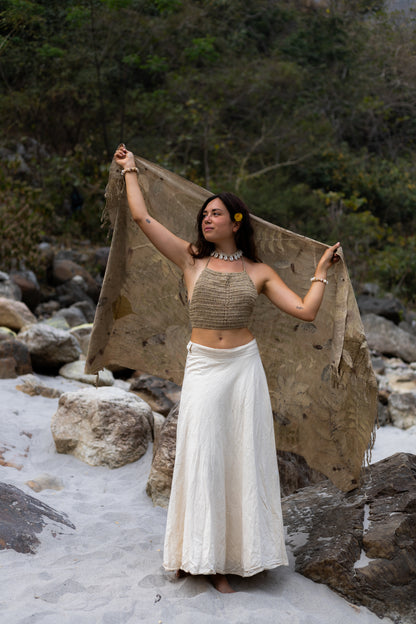 Handloom Cotton Shawl ~ Botanical Print Collection