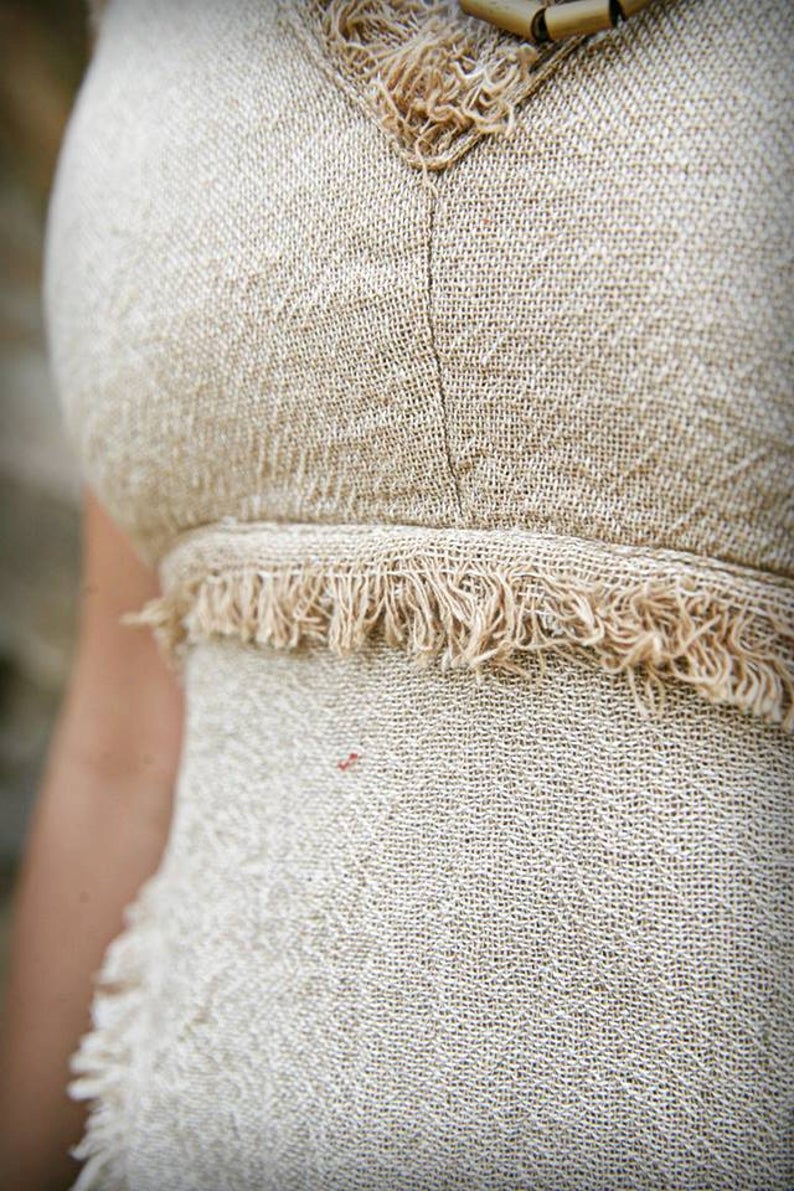 Natural Earth Outfit ⋙⋘⋘ Earth Frayed Top + Earth Wrap Skirt ⋙⋙ Natural Cotton