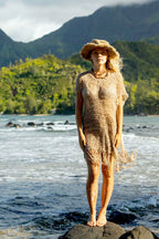 Kayra Poncho ⋙ Hand Knitted Wild Grown Hemp