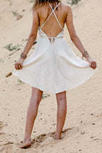 שמלת פרפר קצרה ⋙ משי גולמי ארוג בעבודת יד ⋙ מידה אחת מתכווננת