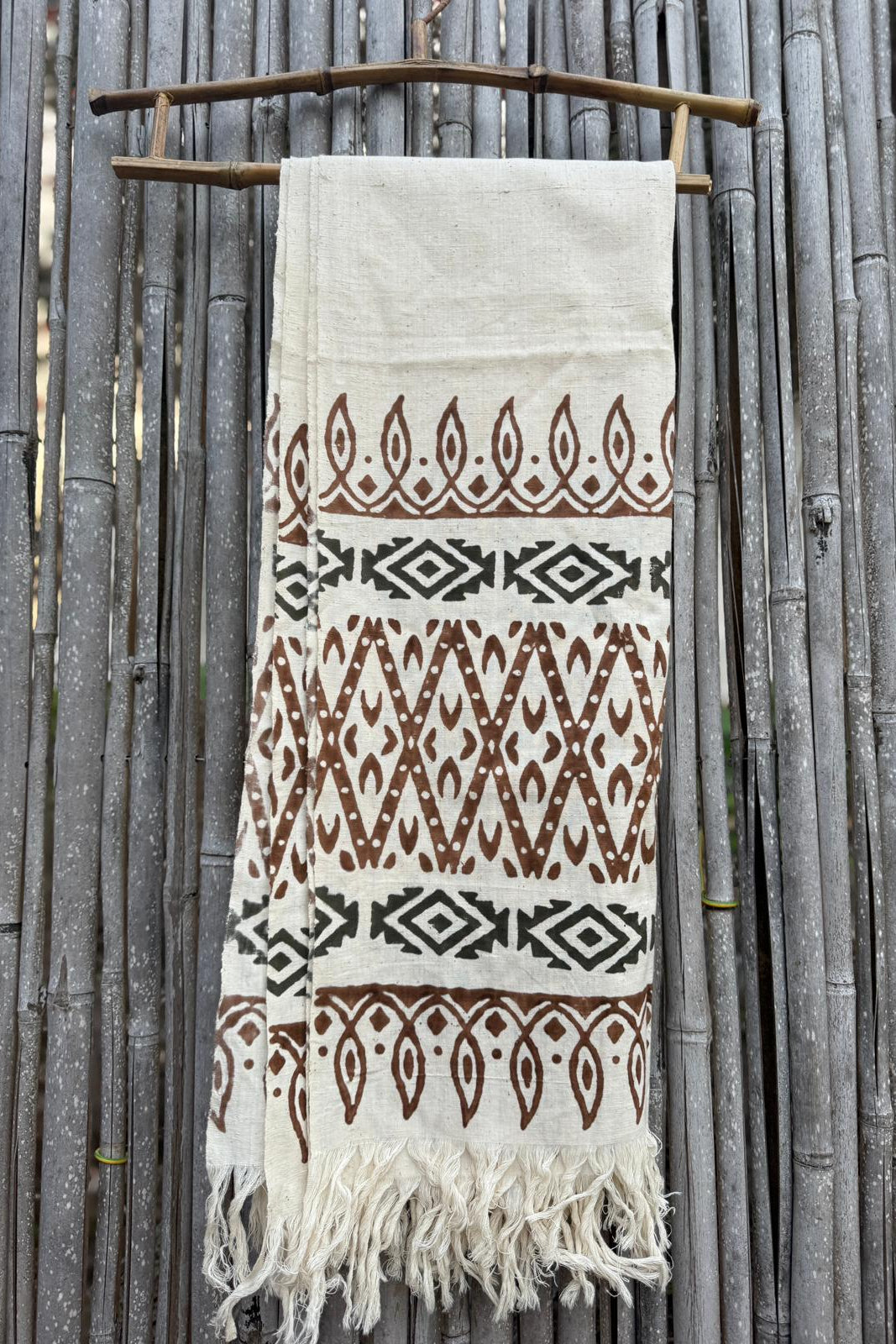 Khadi Cotton Shawl - Tribal Block Print – Primitive Tribal Craft
