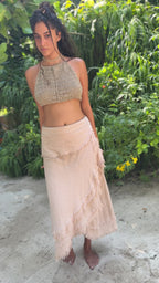 Gypsy Wrap Skirt ⋙⋗ with Frayed Edges ⋙⋗