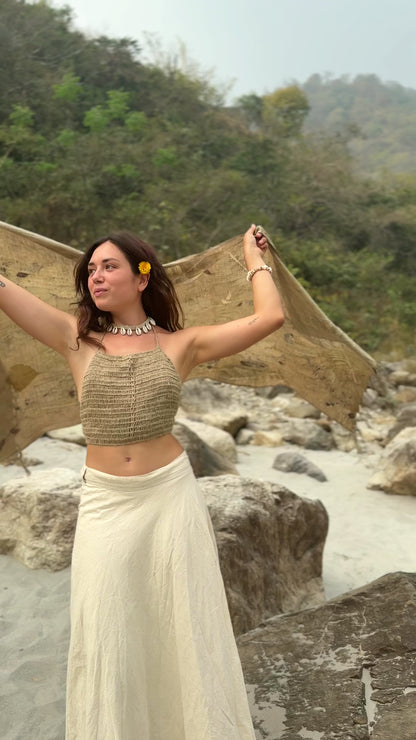 Handloom Cotton Shawl ~ Botanical Print Collection