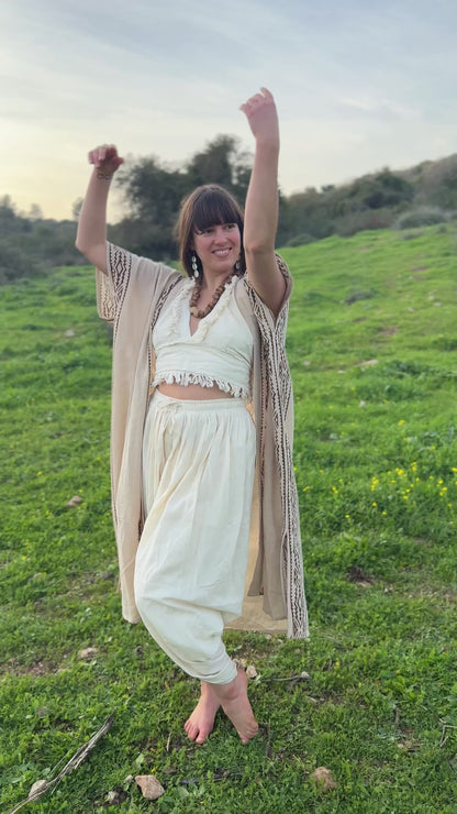 Natural Cotton Kimono ⋙ Block Printed