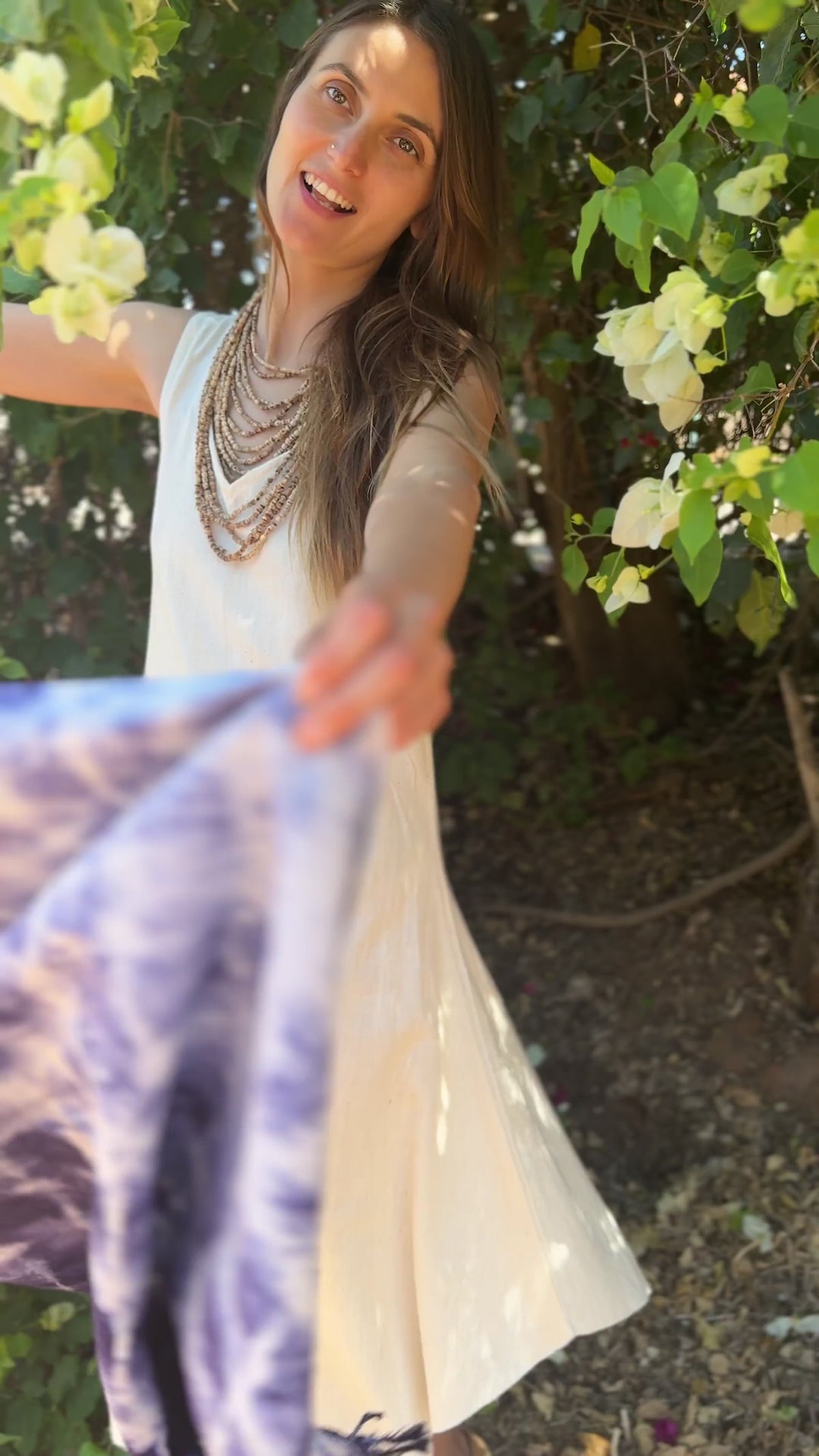 Woven Cotton Shawl ⋙⋘ Indigo Plant Dye