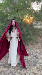 The Monk - Huge Handwoven Raw Silk Shawl