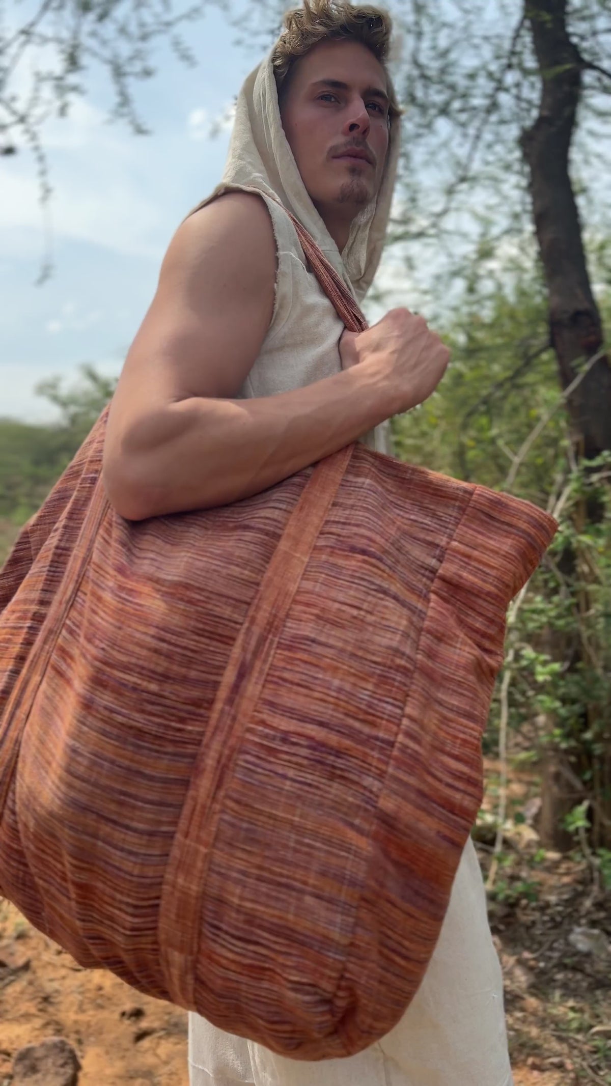 Huge Khadi Bag ~ Handloom Khadi Cotton
