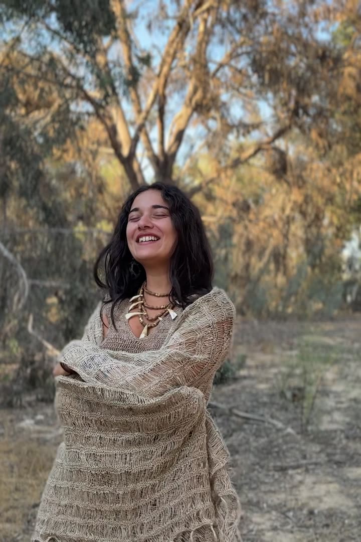Himalayan Nettle Shawl – Organic Hand Knitted Large Wrap