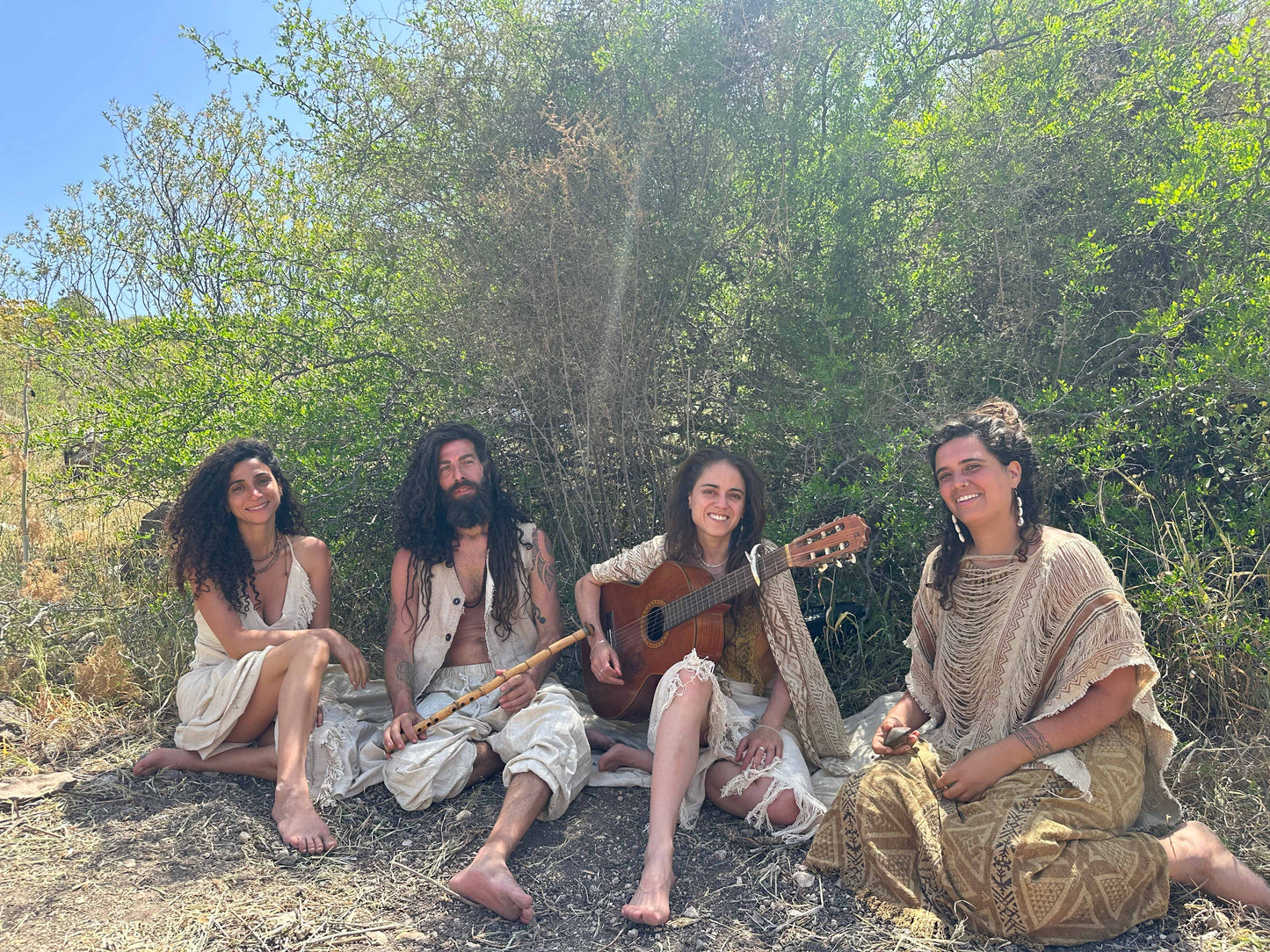 Shailee Poncho . Frayed poncho with block prints