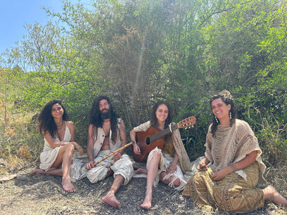 Shailee Poncho . Frayed poncho with block prints