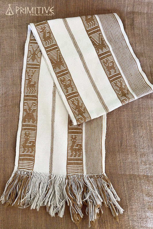 traditional Coyuchi Cotton Textile, scarf, table runner