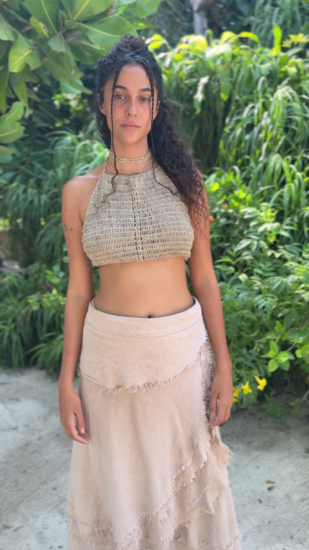 Gypsy Wrap Skirt ⋙⋗ with Frayed Edges ⋙⋗