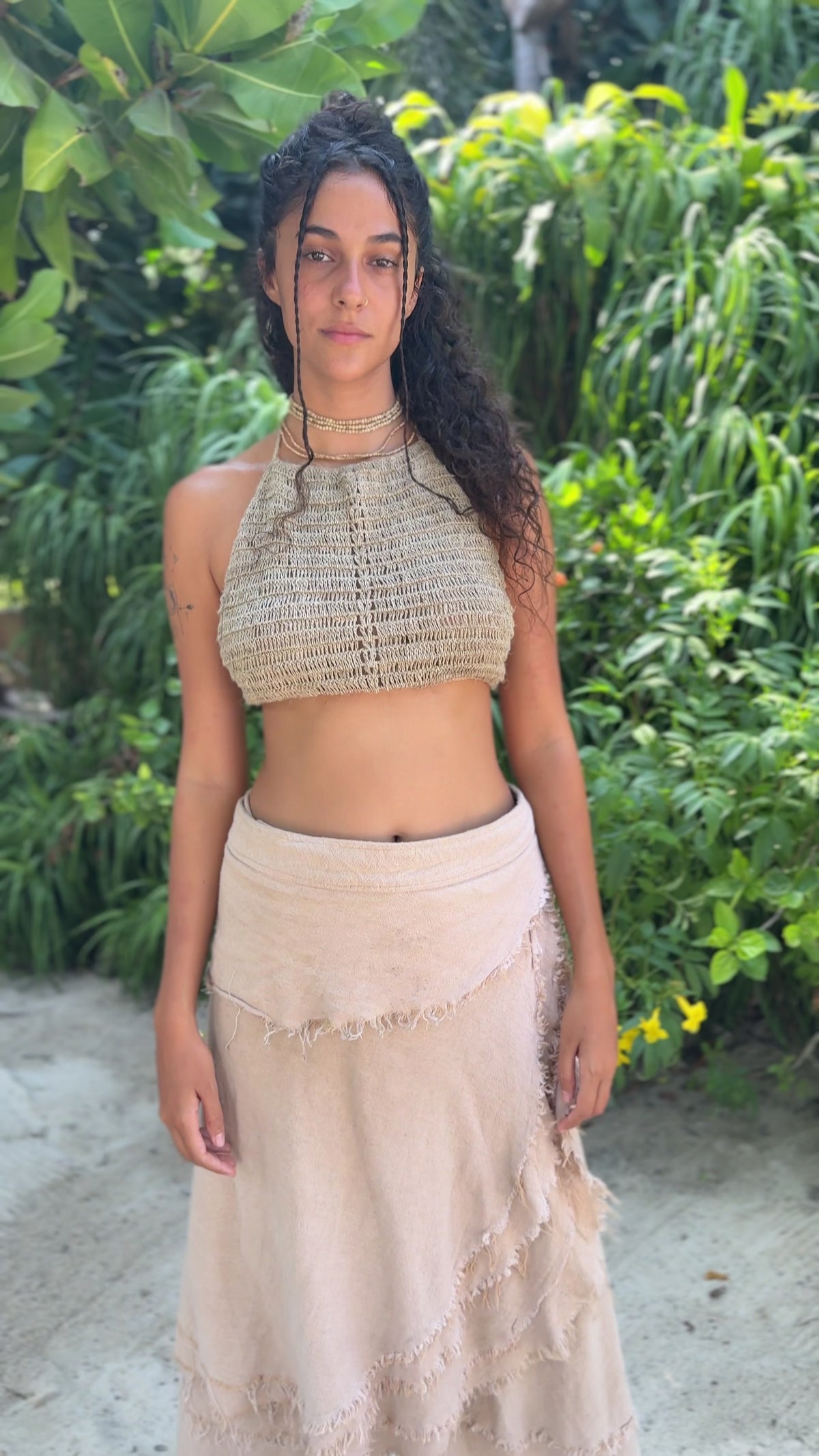 Gypsy Wrap Skirt ⋙⋗ with Frayed Edges ⋙⋗