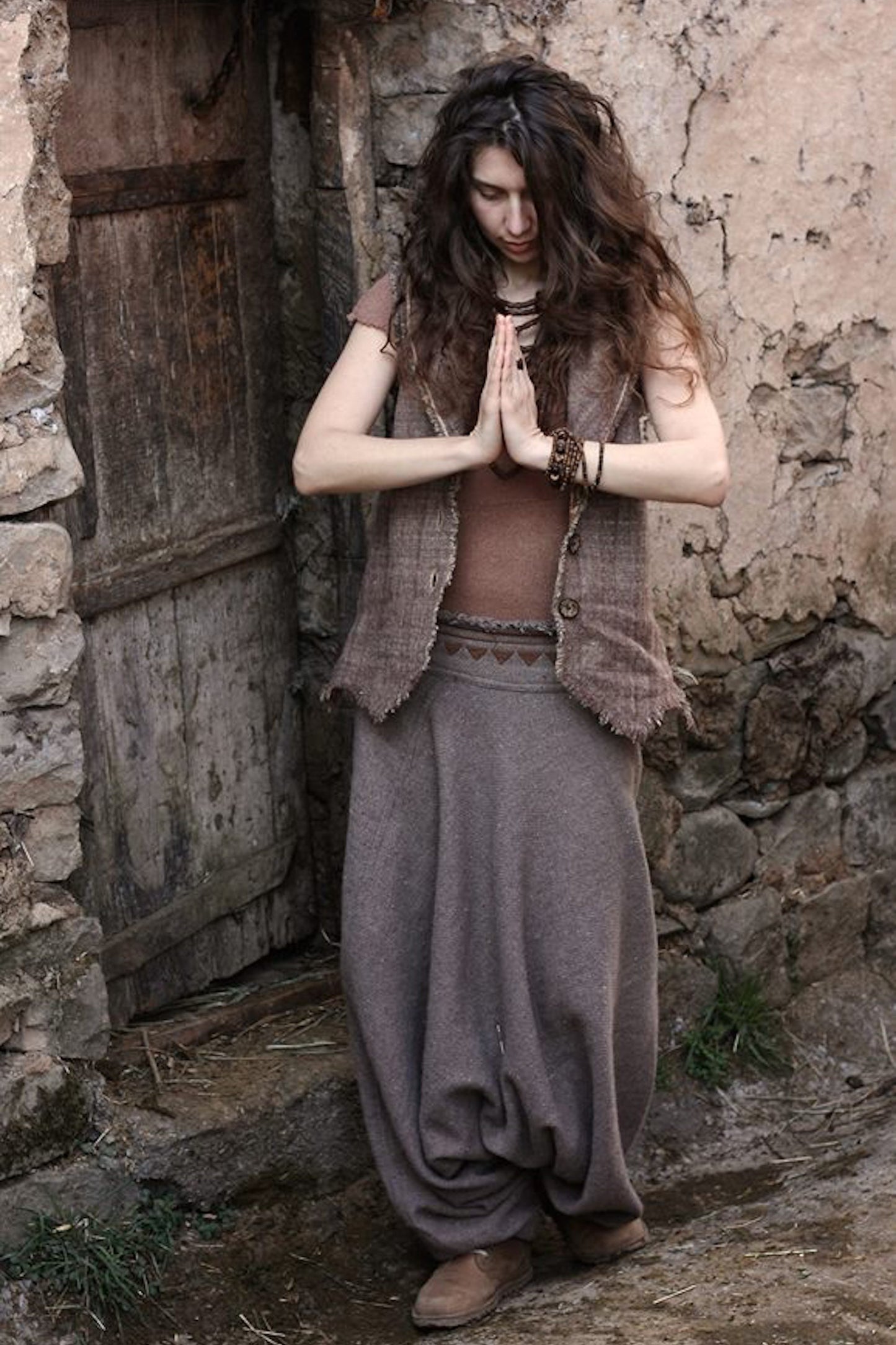 Harem Pants ⫸ made of Wool with Tribal Embroidery