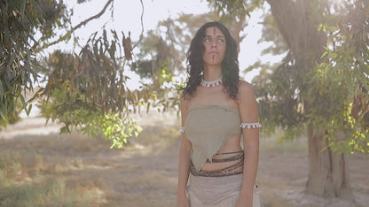 Hemp N Shells ⫸ Necklace + 2 Arm Bracelets / Anklets ⫸ SET of 3