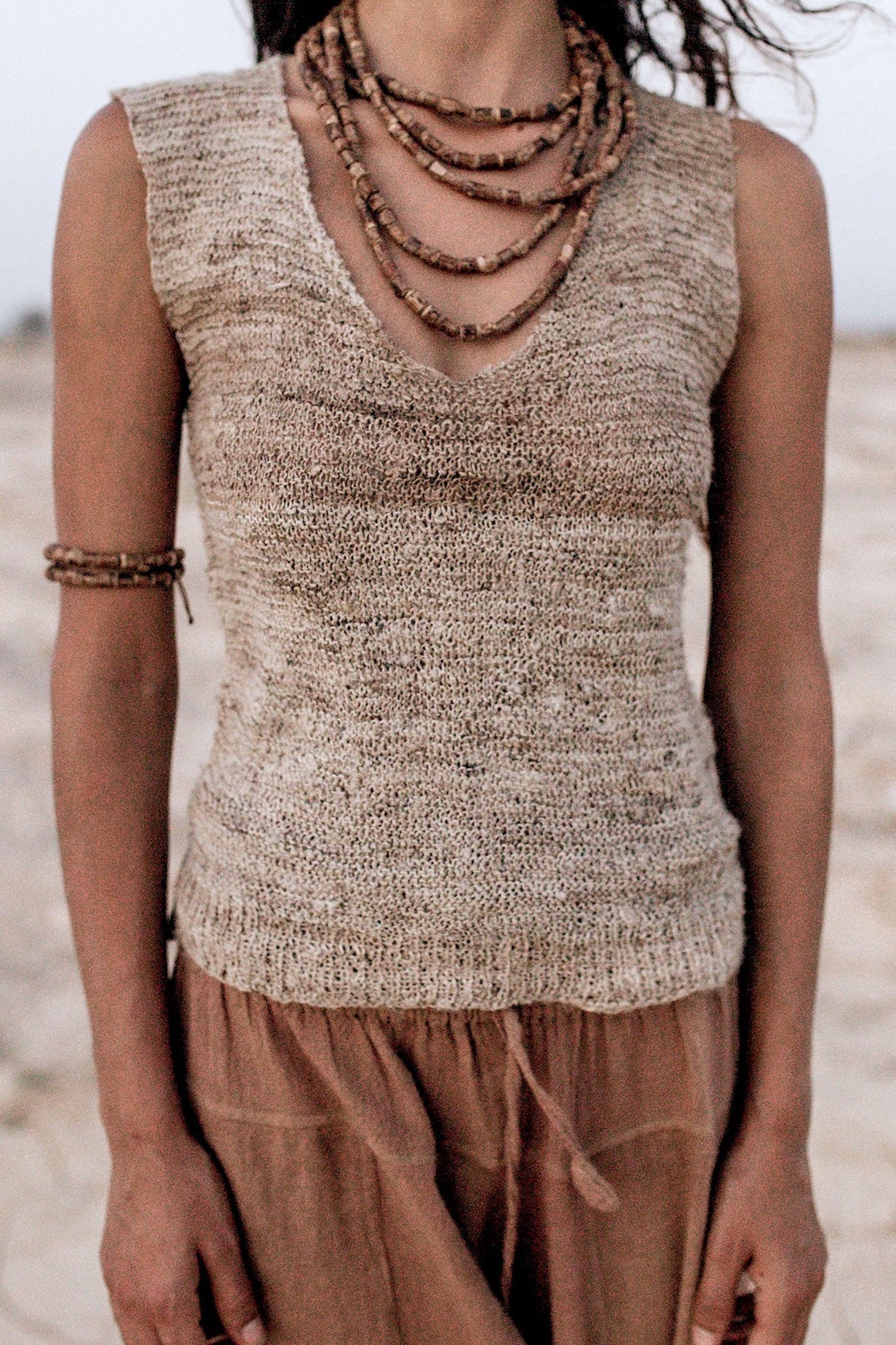 Nettle Yarn Knitted Top