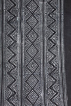 Block Printed Fabric ~ 5 meter roll . Indigo natural dye . Hill tribe