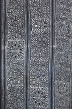 Block Printed Fabric ~ 5 meter roll . Indigo natural dye . Hill tribe