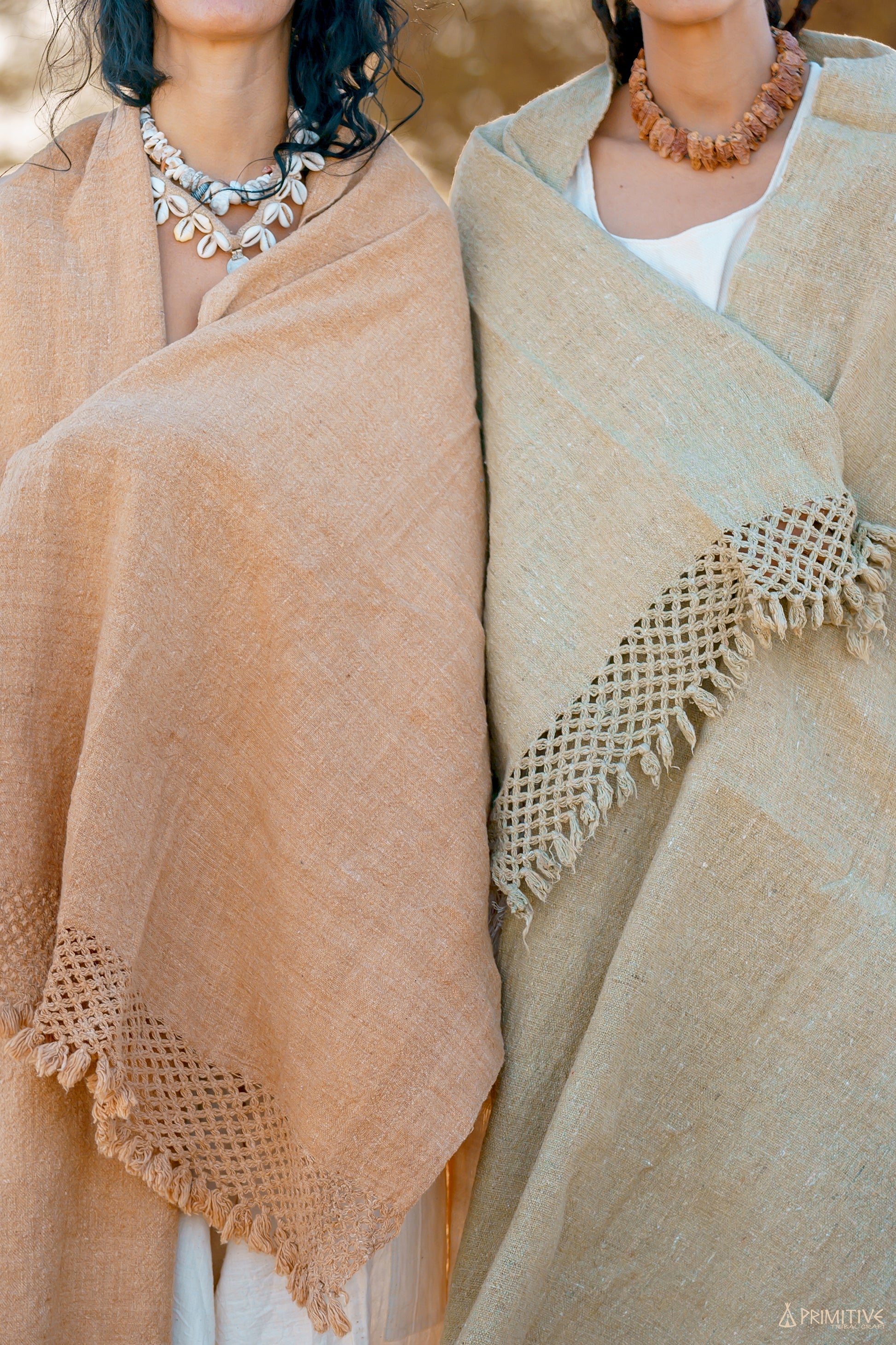 Wild Handloom Cotton Shawl ⋙⋘ Green or Brown Cotton