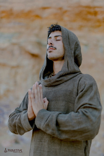 Hemp Wool Pullover ⋙ Herbal Dye Brown