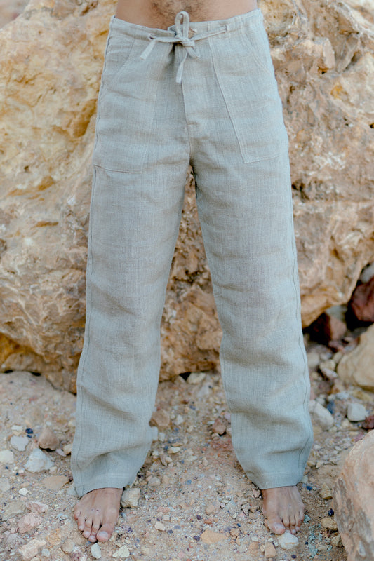 Linen Classic Straight Pants ⋙ LONGER LENGTH