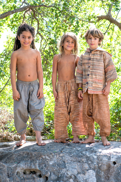 Earthy Pixie Children Jacket ⋙ Handwoven Khadi Cotton