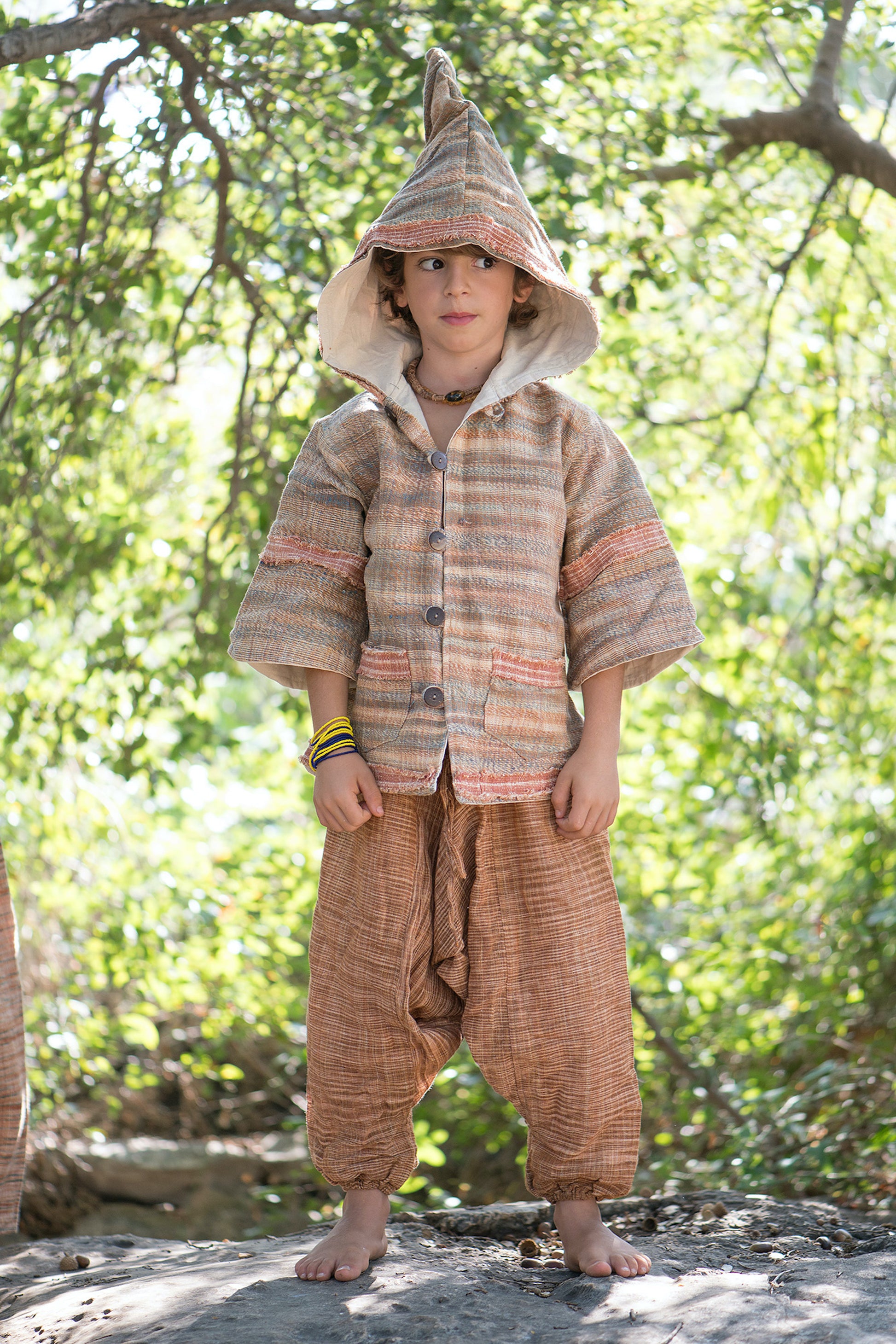 Earthy Pixie Children Jacket ⋙ Handwoven Khadi Cotton