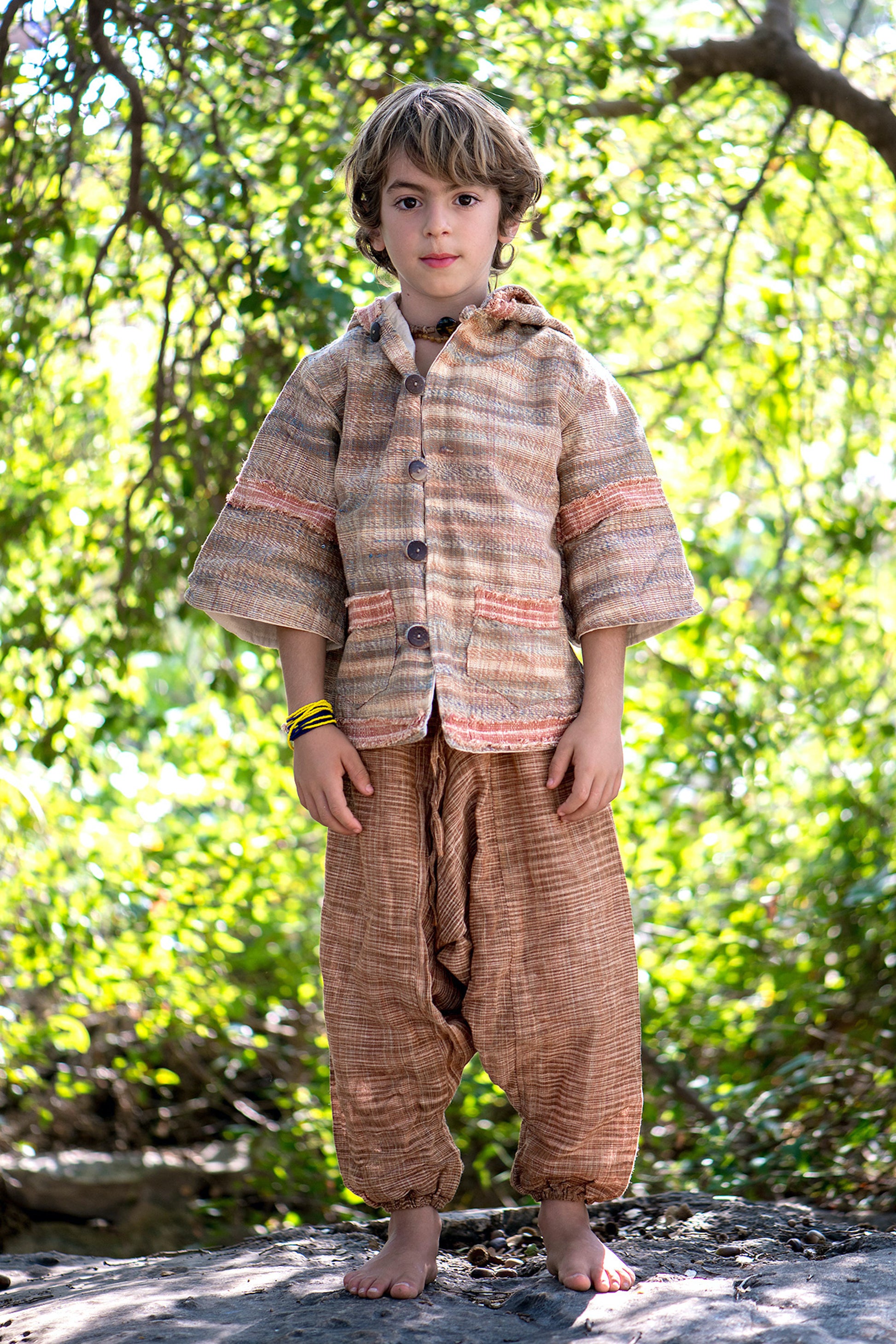 Earthy Pixie Children Jacket ⋙ Handwoven Khadi Cotton