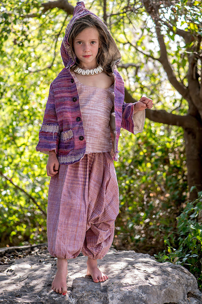 Earthy Pixie Children Jacket ⋙ Handwoven Khadi Cotton