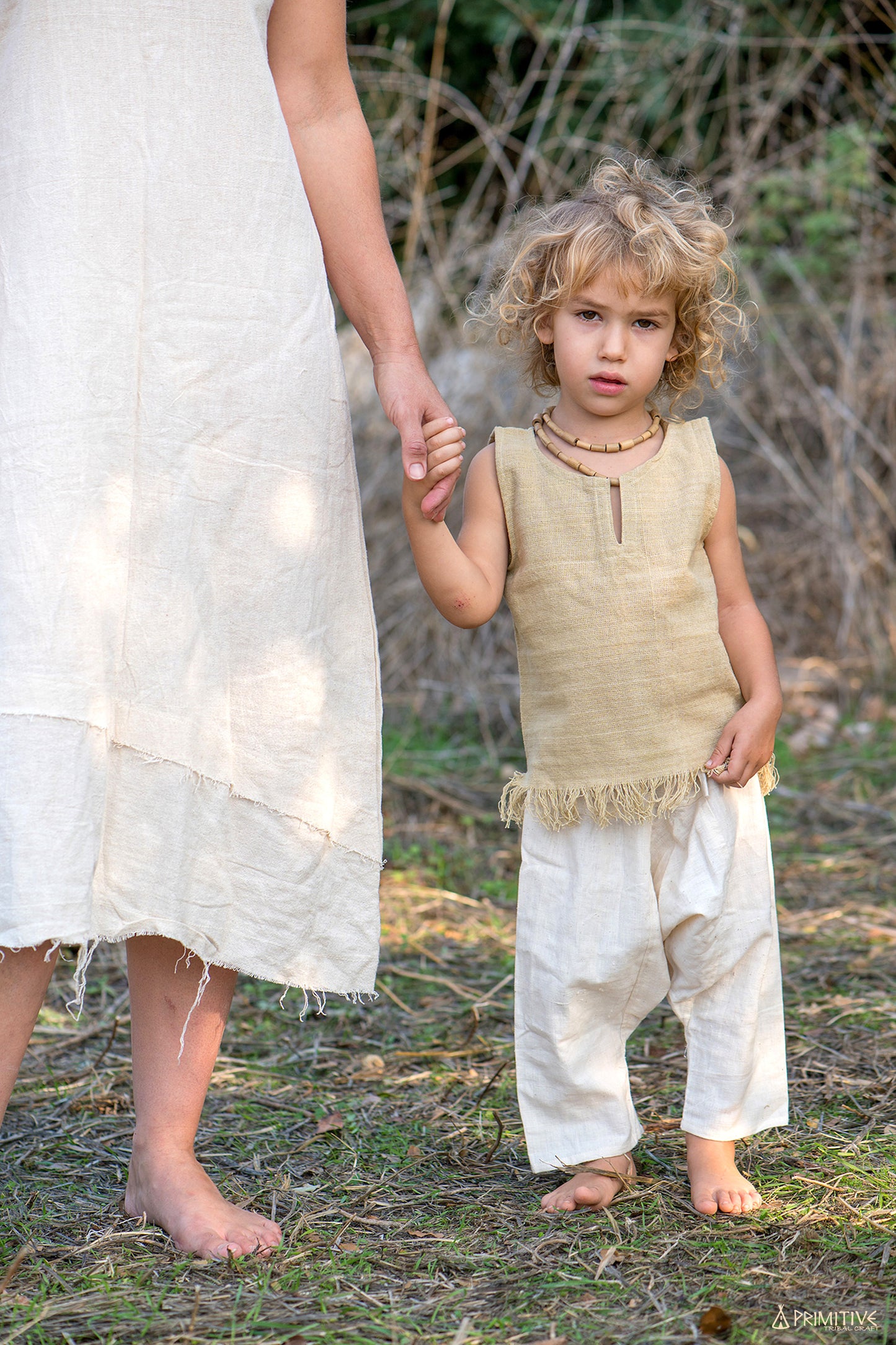 Frayed Handloom Top For Children ⋙ Handwoven Hemp Cotton
