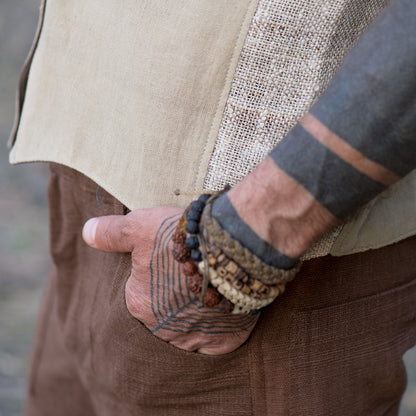Panels Vest ⋙⋙ Handwoven Hemp Cotton