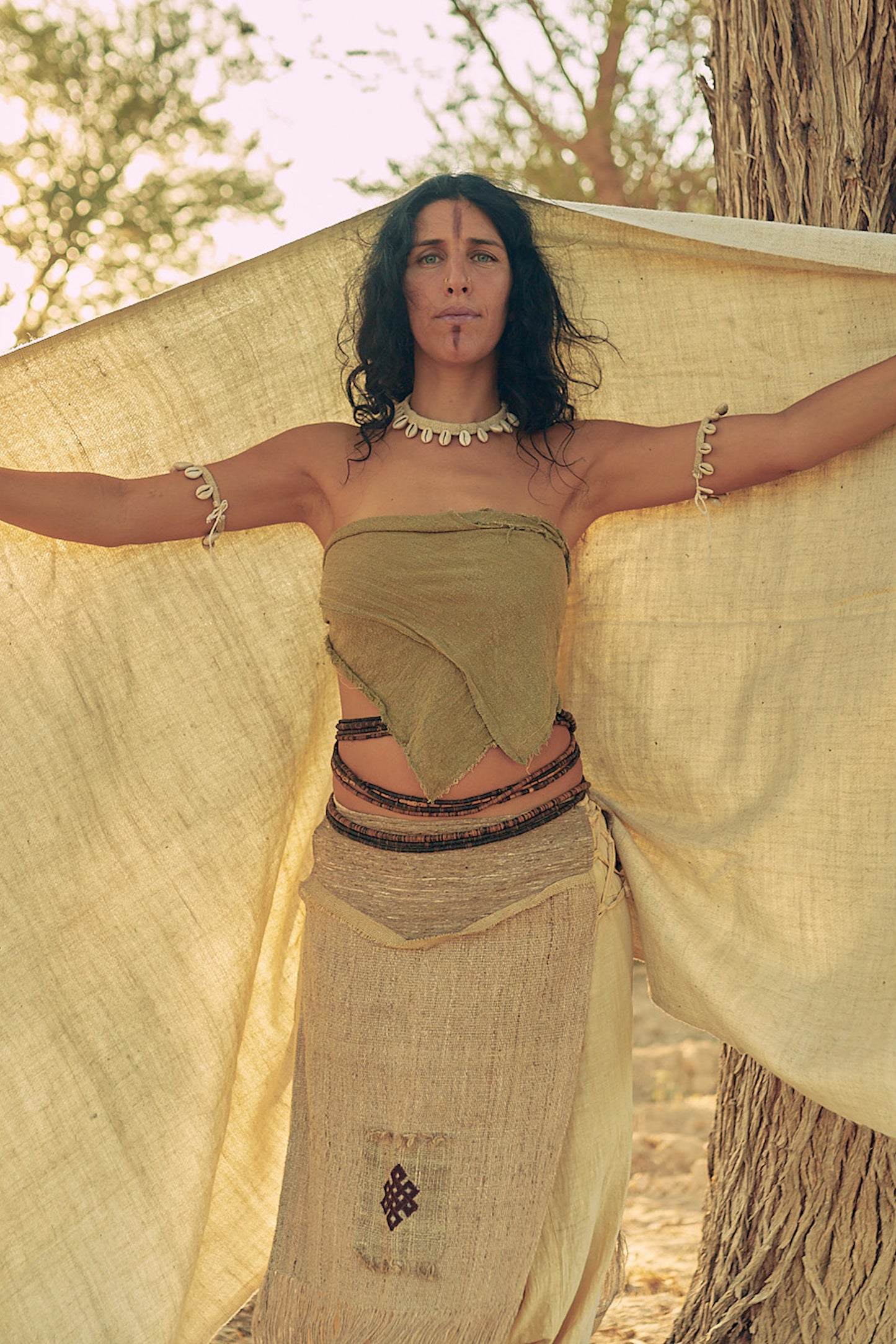 Ancient Path Shawl ⫸ Handspun Handwoven Khadi Wool