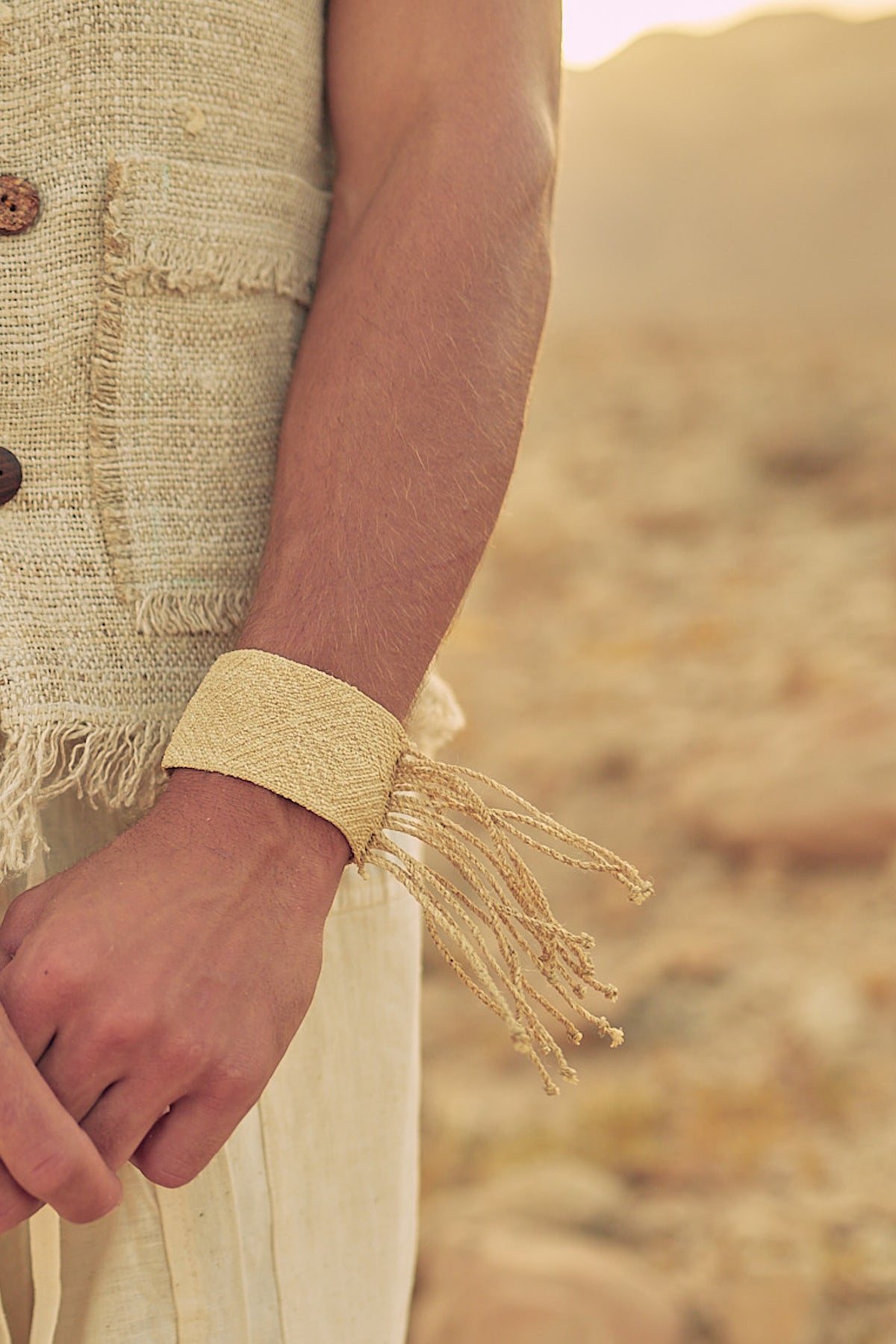 Plant Fiber Woven Bracelet »»» Tribal Pattern »»»